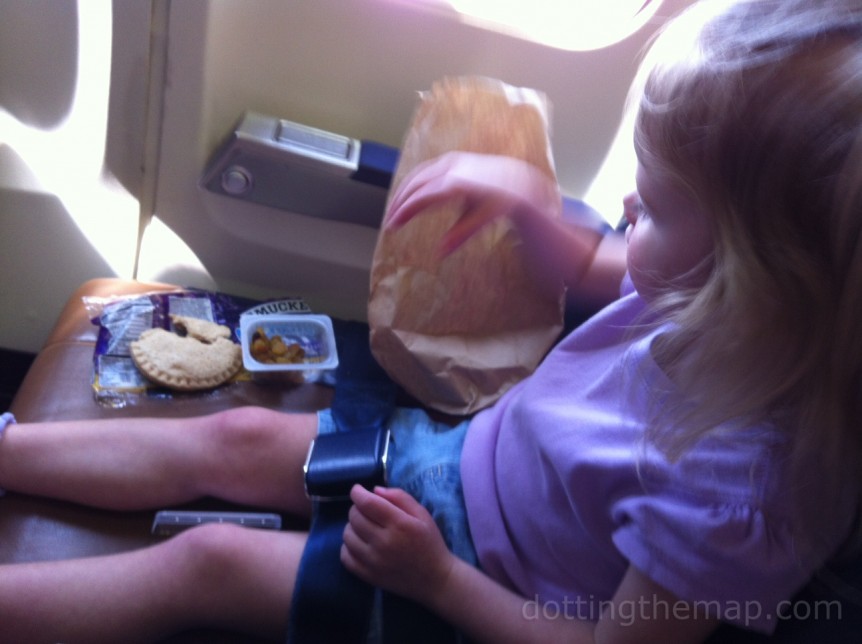 toddler airplane eating