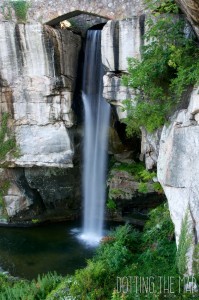 Lovers leap waterfall