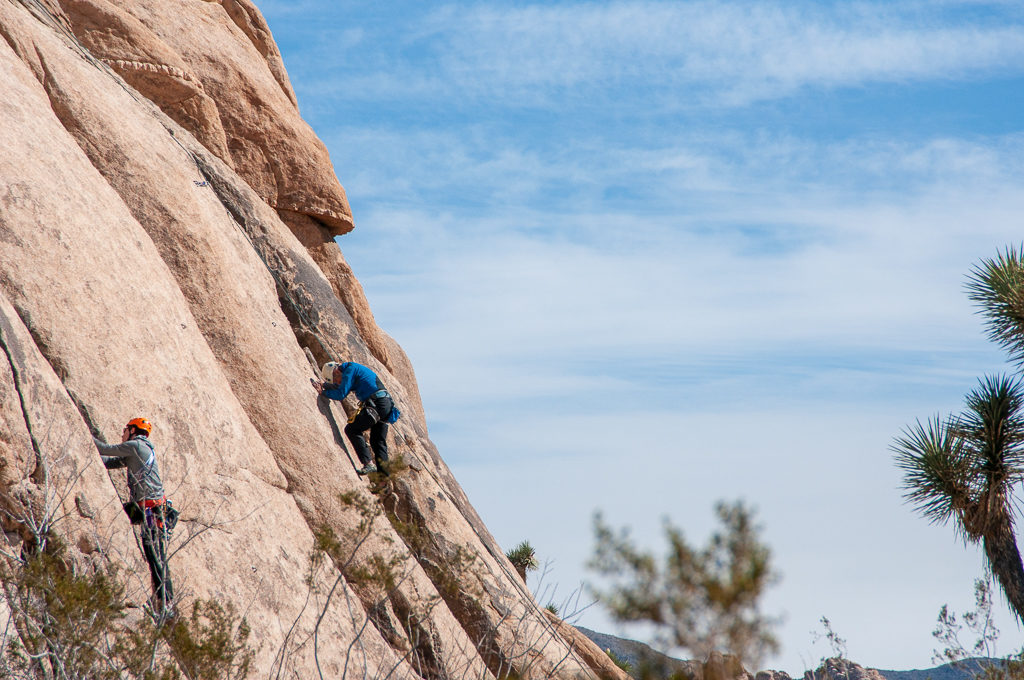 Rock climbing in Joshua Tree