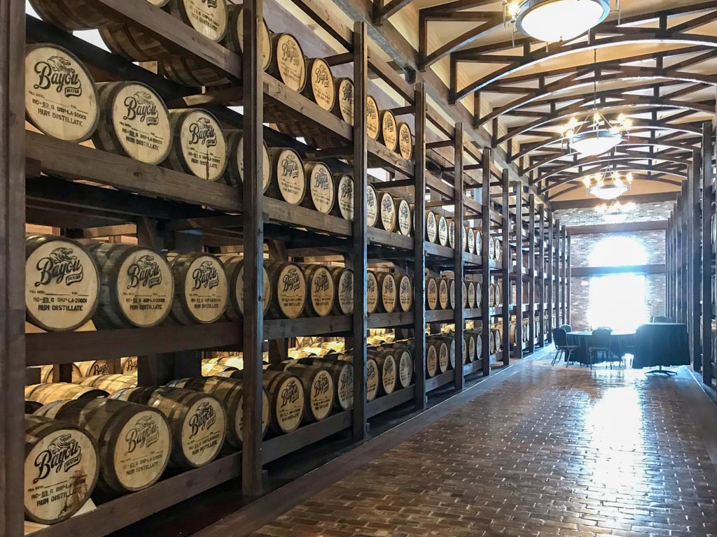 Bayou Rum distillery rum storing room